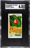 1909-1911 T59 Flags of all Nations Turkey Merchant Flag Recruit Little Cigars SGC 4.5 front of card