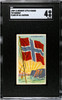 1909-1911 T59 Flags of all Nations Norway Recruit Little Cigars SGC 4 front of card