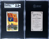 1909-1911 T59 Flags of all Nations England Royal Standard Recruit Little Cigars SGC 2.5 front and back of card