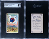 1909-1911 T59 Flags of all Nations Corea Recruit Little Cigars SGC 4 front and back of card