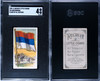 1909-1911 T59 Flags of all Nations Montenegro Recruit Little Cigars SGC 4 front and back of card