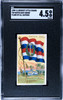 1909-1911 T59 Flags of all Nations Dutch East Indies Recruit Little Cigars SGC 4.5 front of card