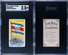 1909-1911 T59 Flags of all Nations Costa Rica Sub Rosa Cigarros SGC 2.5 front and back of card