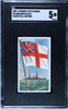 1909-1911 T59 Flags of all Nations England Man of War Recruit Little Cigars SGC 5 front of card