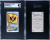1909-1911 T59 Flags of all Nations Russia Royal Standard Recruit Little Cigars SGC 4 front and back of card