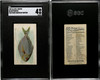 1889 N8 Allen & Ginter Butterfish 50 Fish From American Waters SGC 4 front and back of card