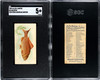 1889 N8 Allen & Ginter Goldfish 50 Fish From American Waters SGC 5 front and back of card