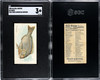 1889 N8 Allen & Ginter Porgy 50 Fish From American Waters SGC 3 front and back of card