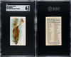 1889 N8 Allen & Ginter Flounder 50 Fish From American Waters SGC 6 front and back of card