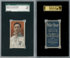 1909-11 T206 Bob Unglaub Polar Bear SGC 1 front and back of card