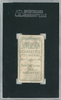 1910 T206 Jake Atz Sovereign SGC 1 back of card