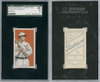 1910 T206 Red Murray Batting Piedmont 350 SGC 3 front and back of card