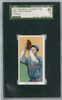 1910 T206 Tom Downey Fielding Piedmont 350 SGC 3 front of card