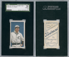 1910 T206 Bill Clymer Piedmont 350 SGC 4 front and back of card