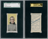 1910 T206 Ed Killian Portrait (Popped Collar) Piedmont 350 SGC 3 front and back of card