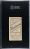1910 T206 Jerry Freeman Piedmont 350 SGC 3 back of card