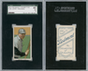 1910 T206 Jerry Freeman Piedmont 350 SGC 3 front and back of card
