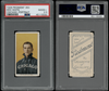 1910 T206 Doc White Chicago, Portrait Piedmont 350 PSA 2.5 front and back of card