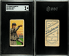 1910 T206 Orval Overall Hand Face Level Piedmont 350 SGC 1 front and back of card