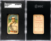 1910 T206 Joe Lake New York Sweet Caporal 350 SGC A front and back of card