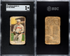1910 American Caramel Co. George (Geo.) Browne SGC 1 front and back of card