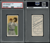1910 T206 Jim Stephens Piedmont 350 PSA 1.5 front and back of card