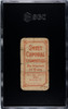 1910 T206 Bill Chappelle Sweet Caporal 350 SGC 1 back of card