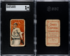 1910 T206 Bill Chappelle Sweet Caporal 350 SGC 1 front and back of card