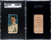 1910 T206 Harry Krause Portrait Sweet Caporal 350 SGC A front and back of card