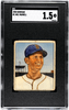 1950 Bowman Mel Parnell #1 SGC 1.5 front of card