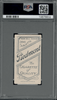 1910 T206 Jack Knight Portrait Piedmont 350 PSA 2 (MK) Back of card