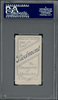1910 T206 Claude Rossman Piedmont 350 PSA 1 Back of card
