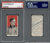1910 T206 Claude Rossman Piedmont 350 PSA 1 front and back of card
