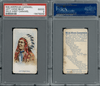 1910 American Caramel Co. E49 Left Hand Bear Wild West PSA 2 front and back of card 1910 American Caramel Co. E49 Left Hand Bear Wild West PSA 2 front and back of card