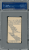 1910 American Caramel Co. E49 Black Swan Wild West PSA 2(MK) Back of card