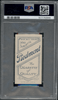 1910 T206 Hughie Jennings One Hand Showing Piedmont 350 PSA 1 Back of card