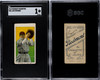 1910 T206 Jim Stephens Piedmont 350 SGC 1 front and back of card