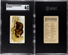 1890 N21 Allen & Ginter Musk Ox 50 Quadrupeds SGC 6 front and back of card