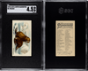 1890 N21 Allen & Ginter Walrus 50 Quadrupeds SGC 4.5 front and back of card