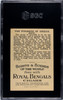 1911 T99 The Pyramids Royal Bengals Cigars Sights and Scenes SGC 6 back of card