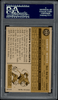 1960 Topps Sammy White #203 PSA 6 Back of card