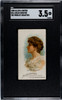 1888 N26 Allen & Ginter Leslie Chester The World's Beauties SGC 3.5 front of card