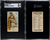 1888 N25 Allen & Ginter Giraffe Wild Animals of the World SGC 1 front and back of card