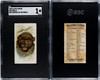 1888 N25 Allen & Ginter Gorilla Wild Animals of the World SGC 1 front and back of card