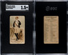 1888 N31 Allen & Ginter German Student Worlds Dudes SGC 1.5 front and back of card