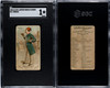 1888 N31 Allen & Ginter Turkish Dude Worlds Dudes SGC 1 front and back of card