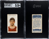 1908 Ogden's Cigarettes Jimmy Collins #32 Pugilists & Wrestlers SGC 3.5 front and back of card