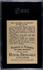 1911 T99 Royal Bengals Cigars The Geysers Sights and Scenes SGC 3.5 back of card