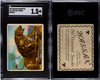 1909 T29 Hassan Cigarettes Lion and Lioness SGC 1.5 front and back of card