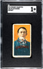 1910 T206 Miller Huggins Portrait Piedmont 350 SGC 1 front of card